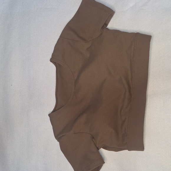 NVGTN Crop Top Mocha Brown Size XS - Picture 2 of 5